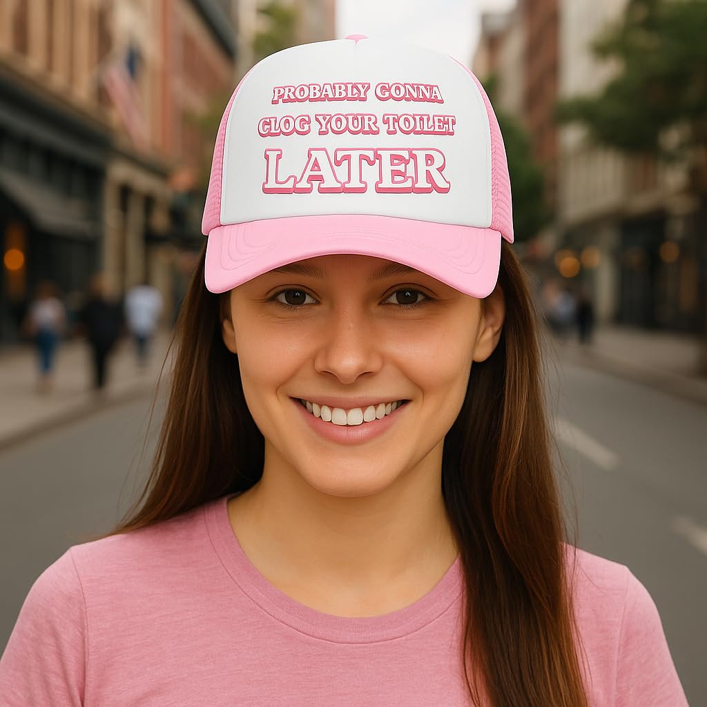 Funny Trucker Hats-Lightweight and Breathable Polyester Mesh Baseball Cap, Adjustable Fit Fishing Black Hat