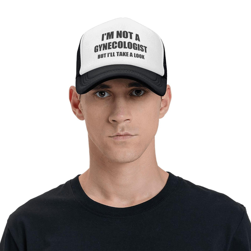 Funny Trucker Hats-Lightweight and Breathable Polyester Mesh Baseball Cap, Adjustable Fit Fishing Black Hat