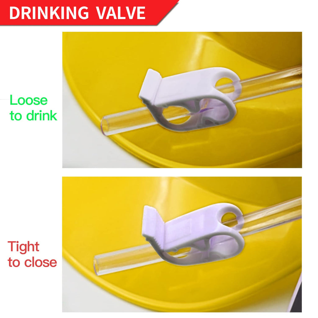 Novelty Place Drinking Helmet - Can Holder Drinker Hat Cap with Straw for Beer and Soda - Party Fun - Red/Yellow