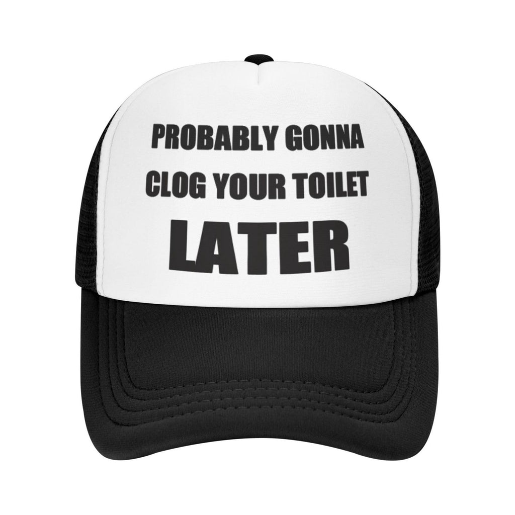 Funny Trucker Hats-Lightweight and Breathable Polyester Mesh Baseball Cap, Adjustable Fit Fishing Black Hat