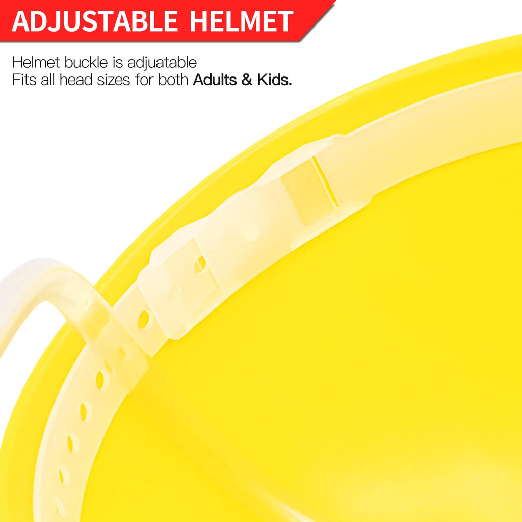 Novelty Place Drinking Helmet - Can Holder Drinker Hat Cap with Straw for Beer and Soda - Party Fun - Red/Yellow