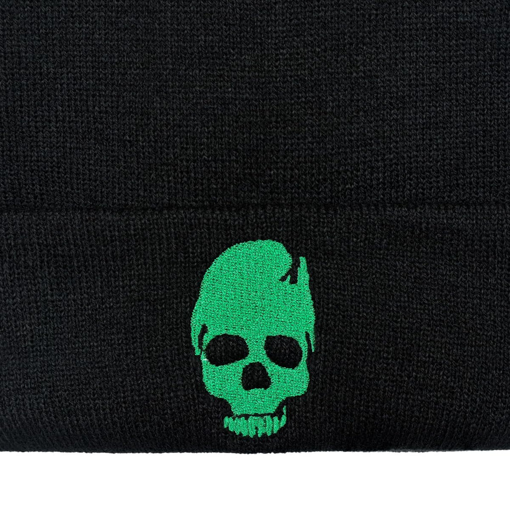 Embroidered Beanie for Men Women Stretch Knited Winter Hat Warm Cuffed Skeleton Hat Skull Cap