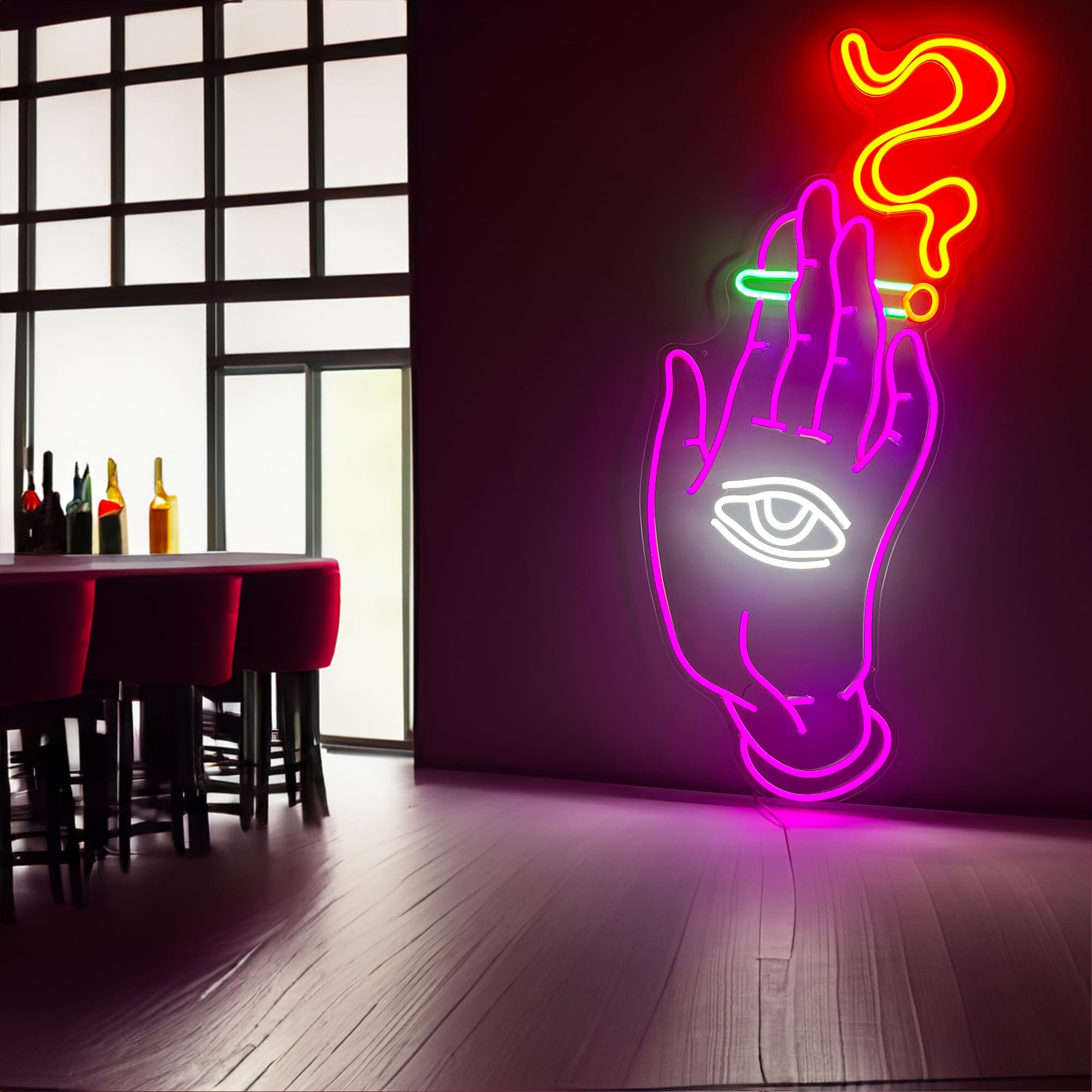 Neon Signs for Wall Decor,Light Up signs for Bedroom Game Room Party Club Decor,Battery box or USB Powered (Style A)