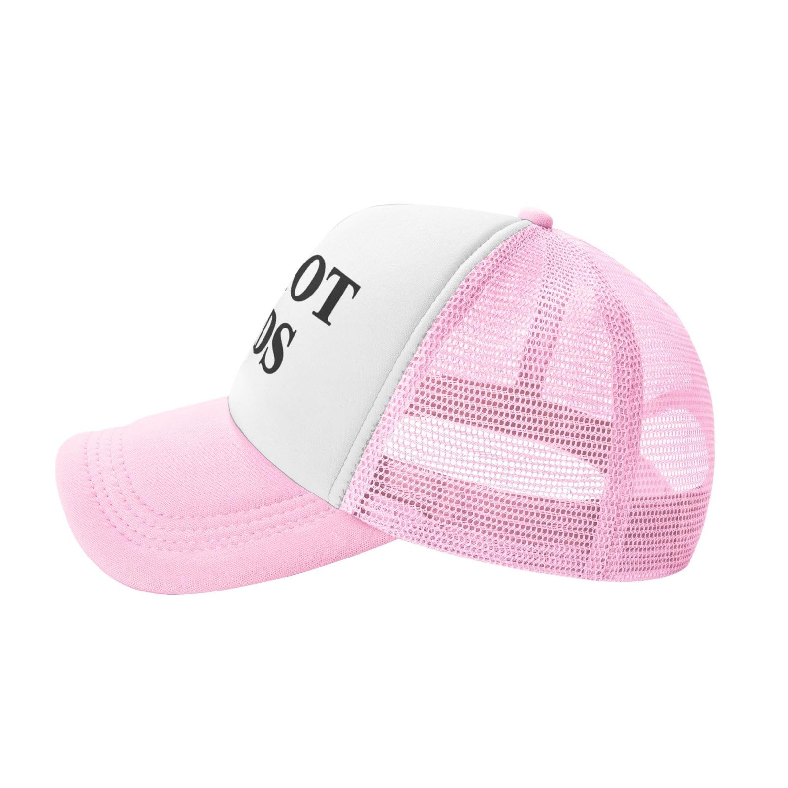 I Love Heart Hot Dads Funny Gag Trucker Hat for Adult Humor
