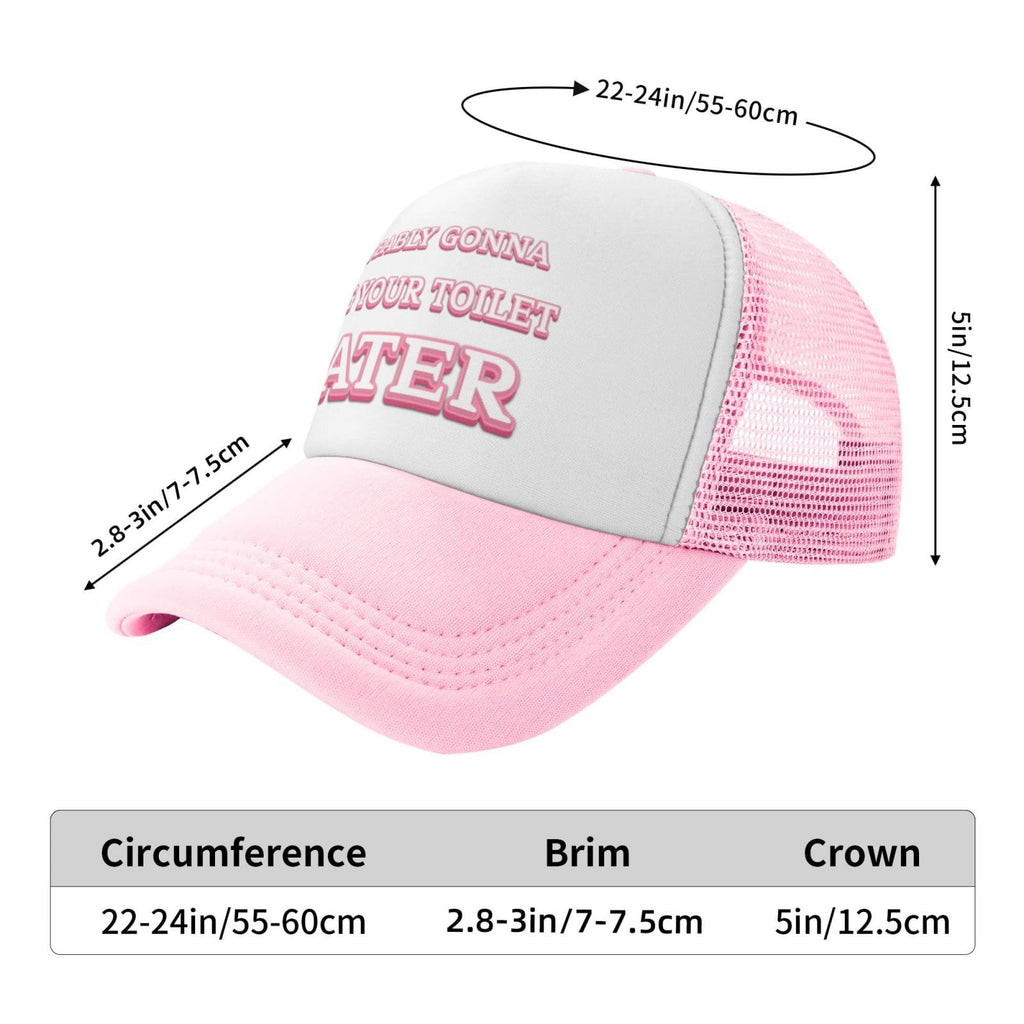 Funny Trucker Hats-Lightweight and Breathable Polyester Mesh Baseball Cap, Adjustable Fit Fishing Black Hat