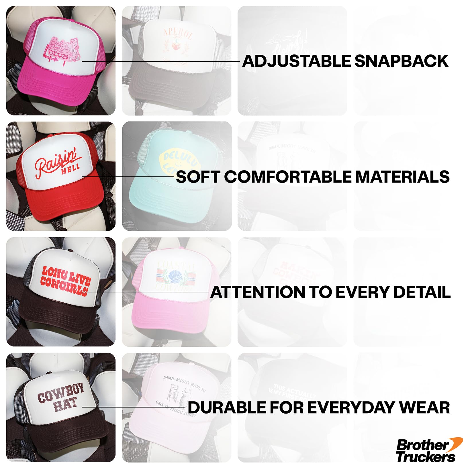 Connoisseur Trucker Hat | Premium Snapback Baseball Hat for Men & Women