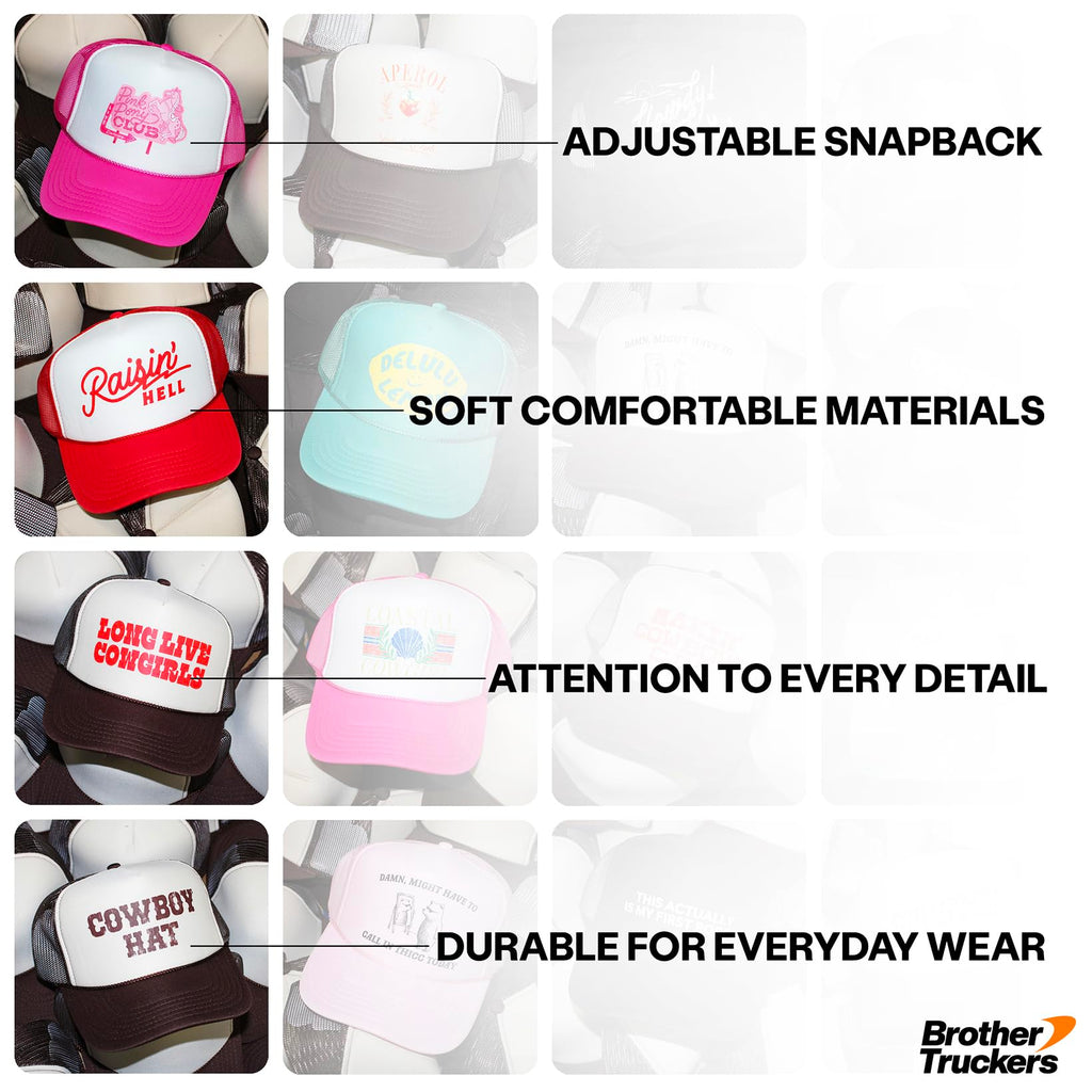 Connoisseur Trucker Hat | Premium Snapback Baseball Hat for Men & Women