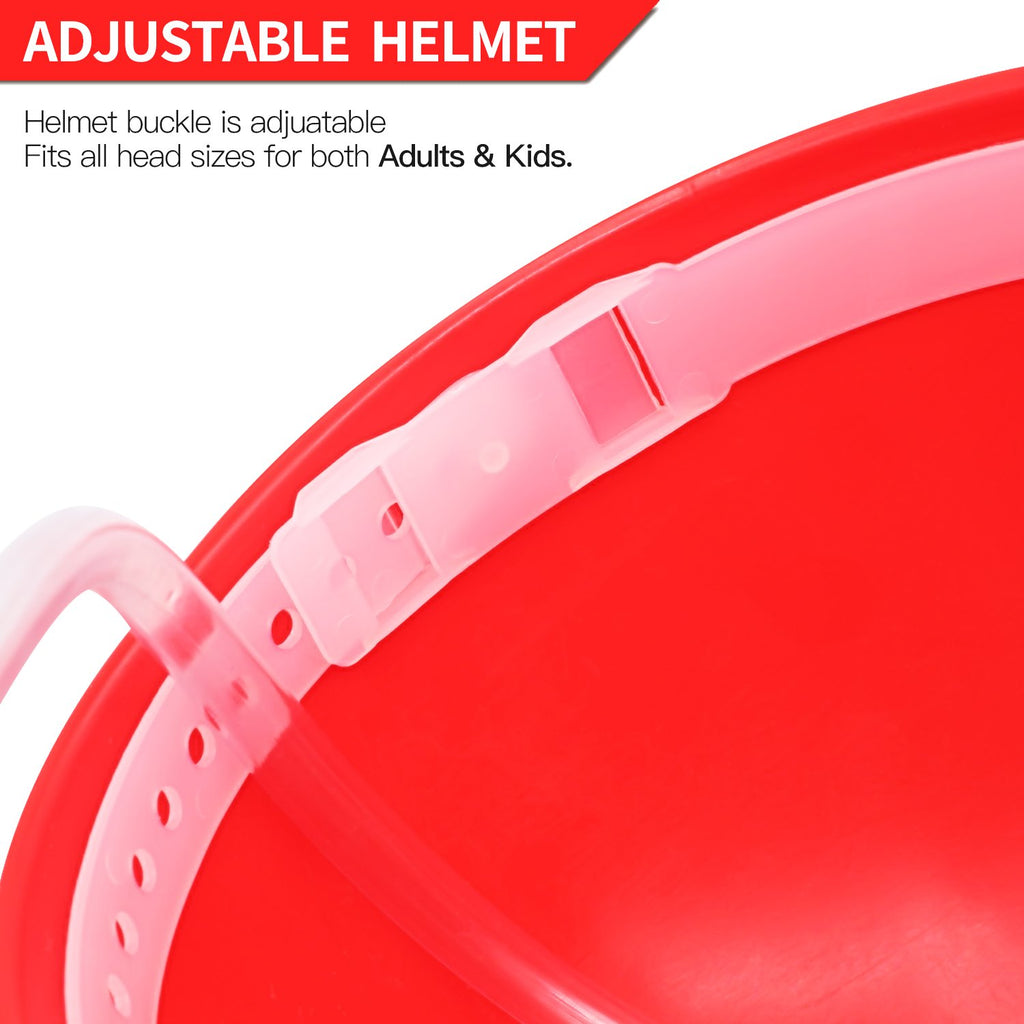Novelty Place Drinking Helmet - Can Holder Drinker Hat Cap with Straw for Beer and Soda - Party Fun - Red/Yellow