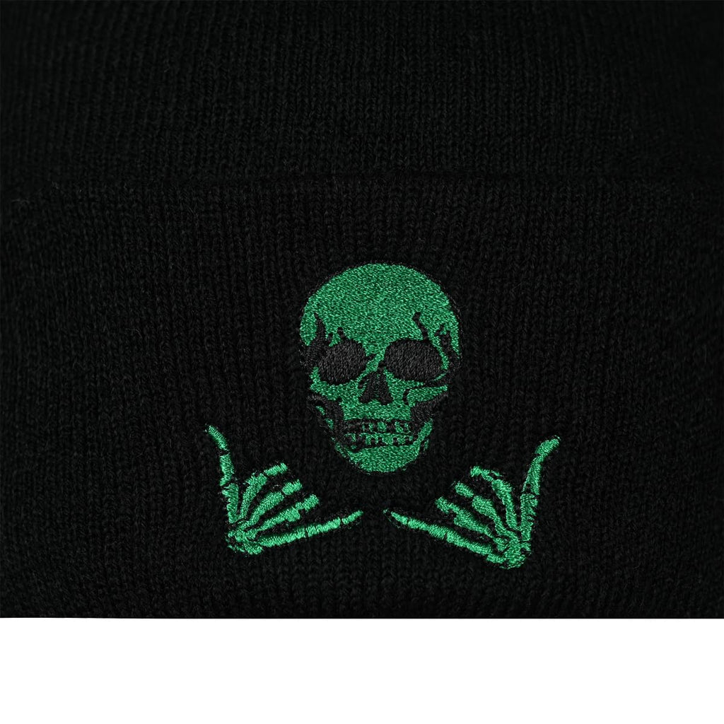 Embroidered Beanie for Men Women Stretch Knited Winter Hat Warm Cuffed Skeleton Hat Skull Cap
