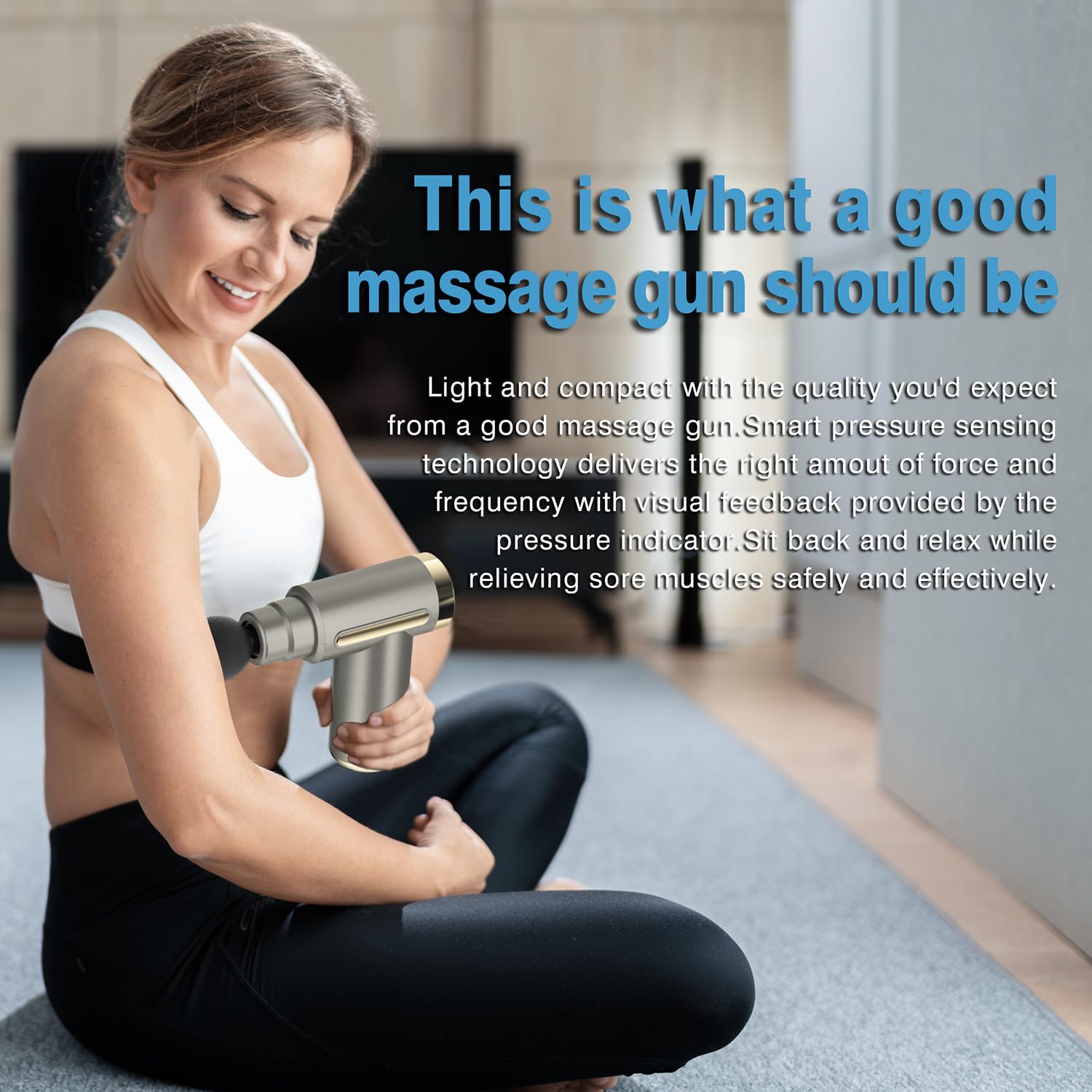 AS SEEN ON TIKTOK Massage Gun Deep Tissue for Pain Relief with 4 Massage Heads & 6 Speeds, Electric Mini Handheld Body Massager for Any Pain Relief, Best Gifts for Dad and Mom