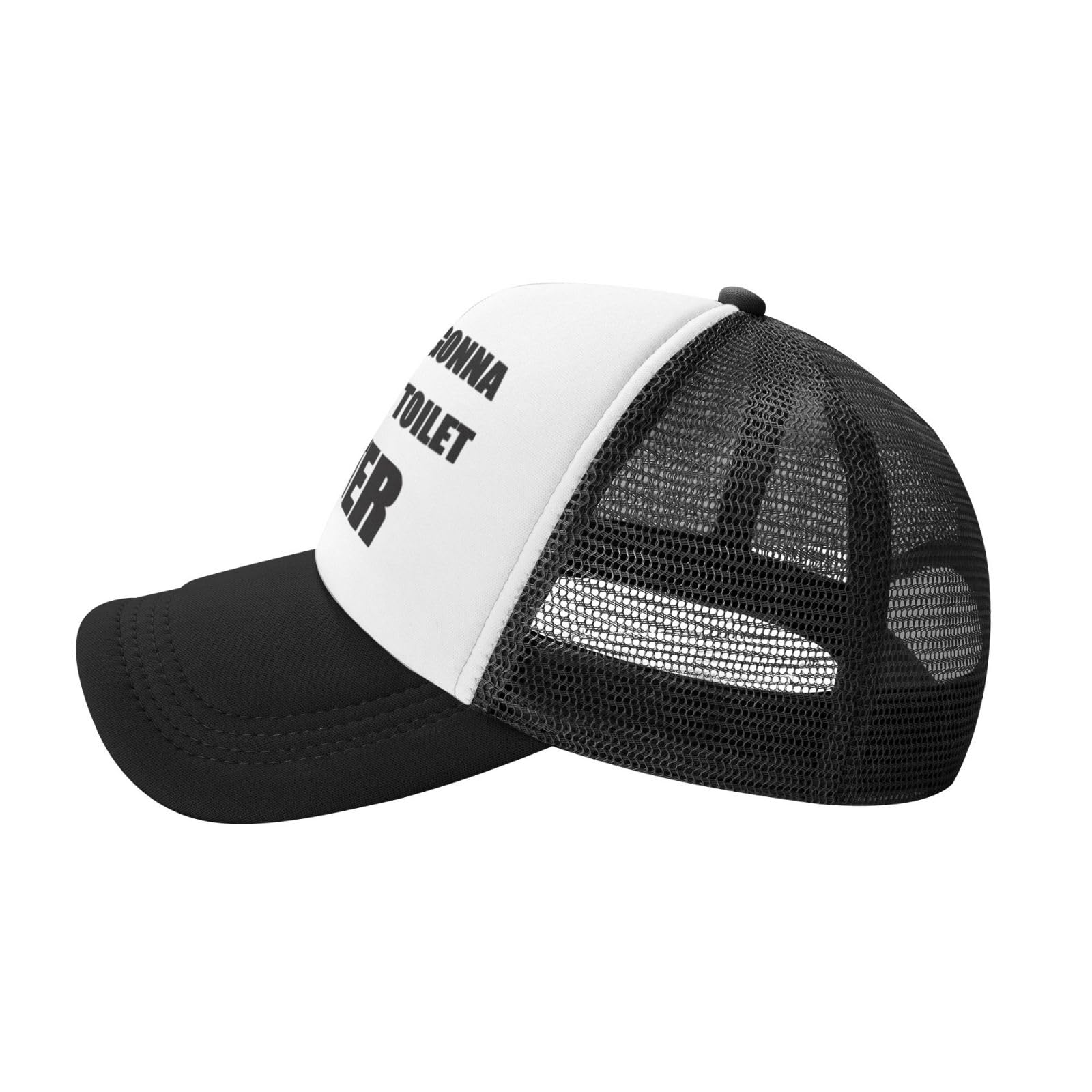 Funny Trucker Hats-Lightweight and Breathable Polyester Mesh Baseball Cap, Adjustable Fit Fishing Black Hat