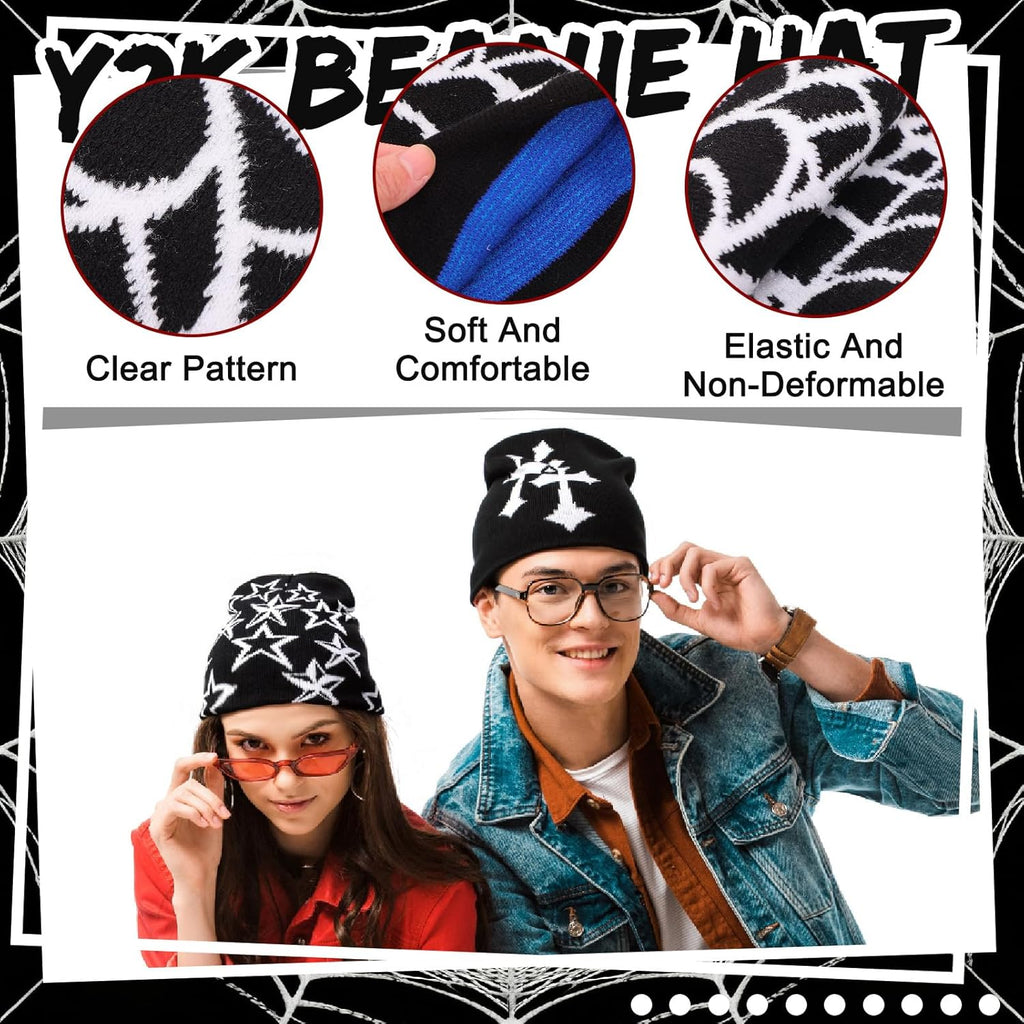 6 Pcs Beanies Spider Web