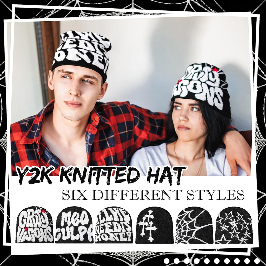 6 Pcs Beanies Spider Web
