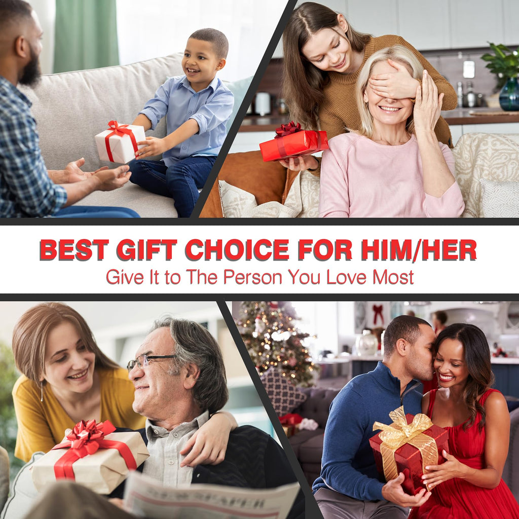 AS SEEN ON TIKTOK Massage Gun Deep Tissue for Pain Relief with 4 Massage Heads & 6 Speeds, Electric Mini Handheld Body Massager for Any Pain Relief, Best Gifts for Dad and Mom