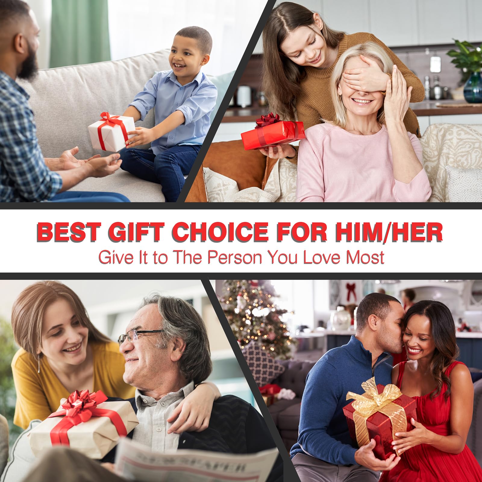 AS SEEN ON TIKTOK Massage Gun Deep Tissue for Pain Relief with 4 Massage Heads & 6 Speeds, Electric Mini Handheld Body Massager for Any Pain Relief, Best Gifts for Dad and Mom