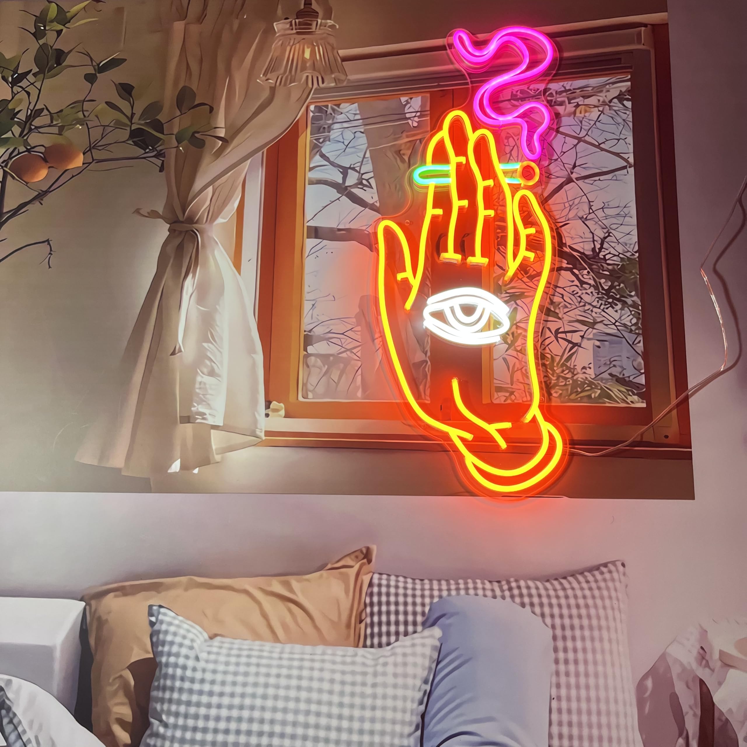 Neon Signs for Wall Decor,Light Up signs for Bedroom Game Room Party Club Decor,Battery box or USB Powered (Style A)