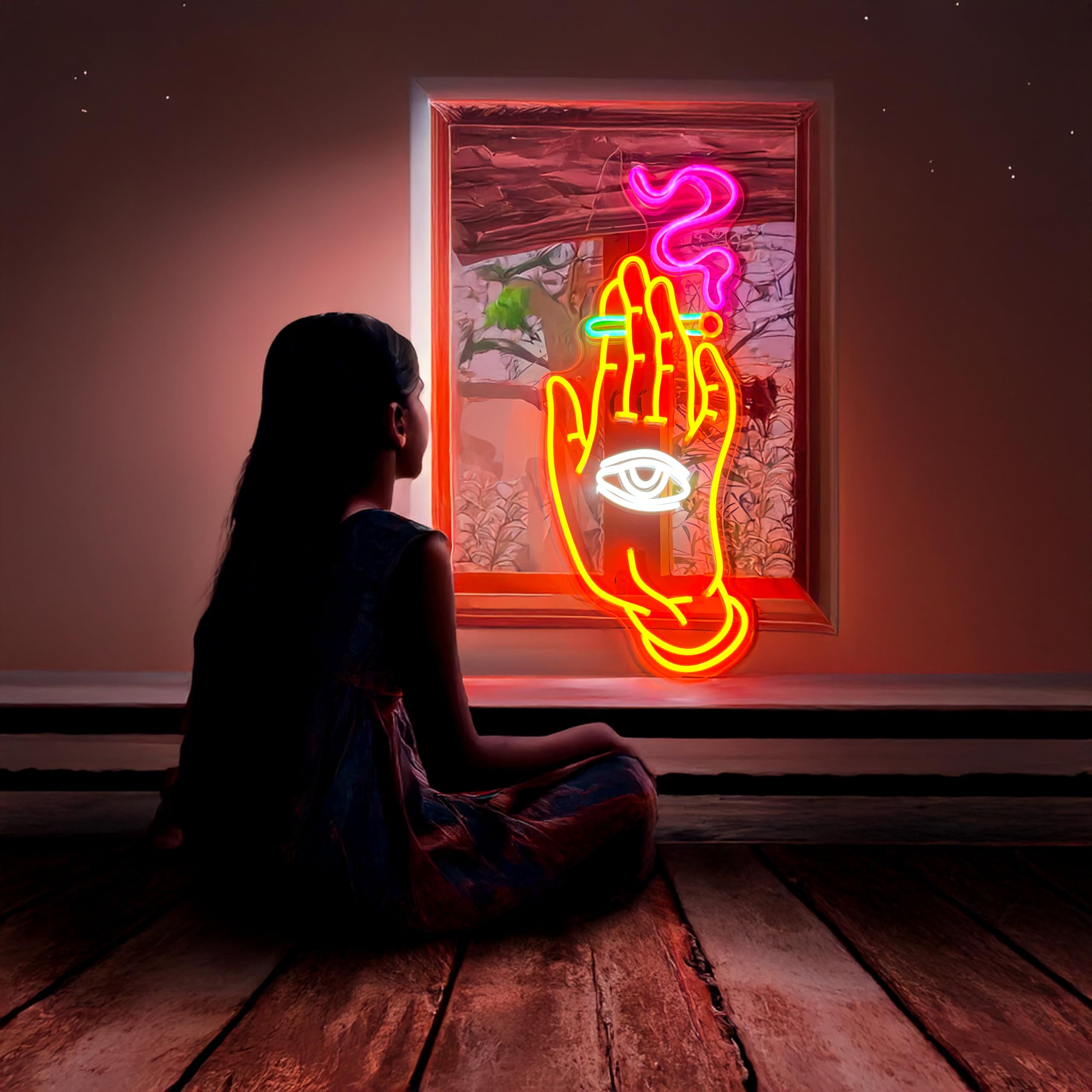 Neon Signs for Wall Decor,Light Up signs for Bedroom Game Room Party Club Decor,Battery box or USB Powered (Style A)