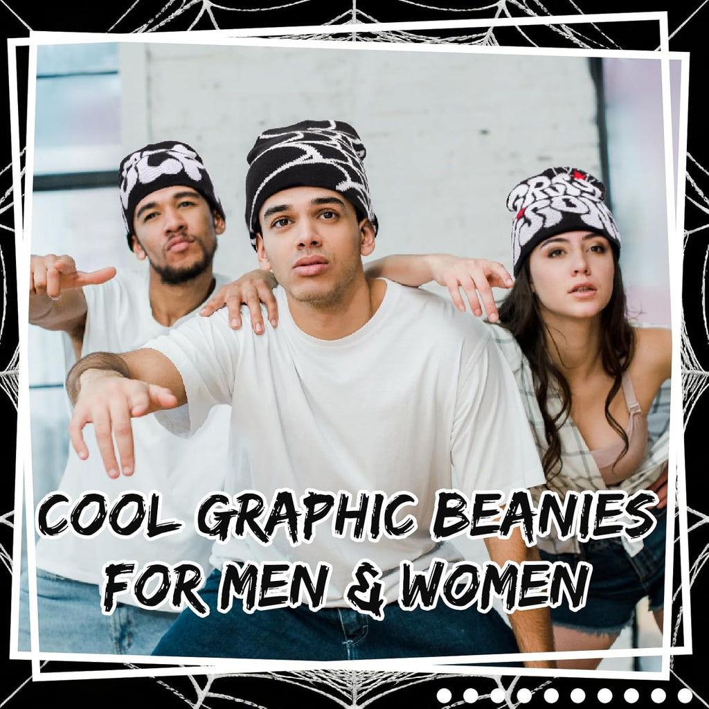 6 Pcs Beanies Spider Web