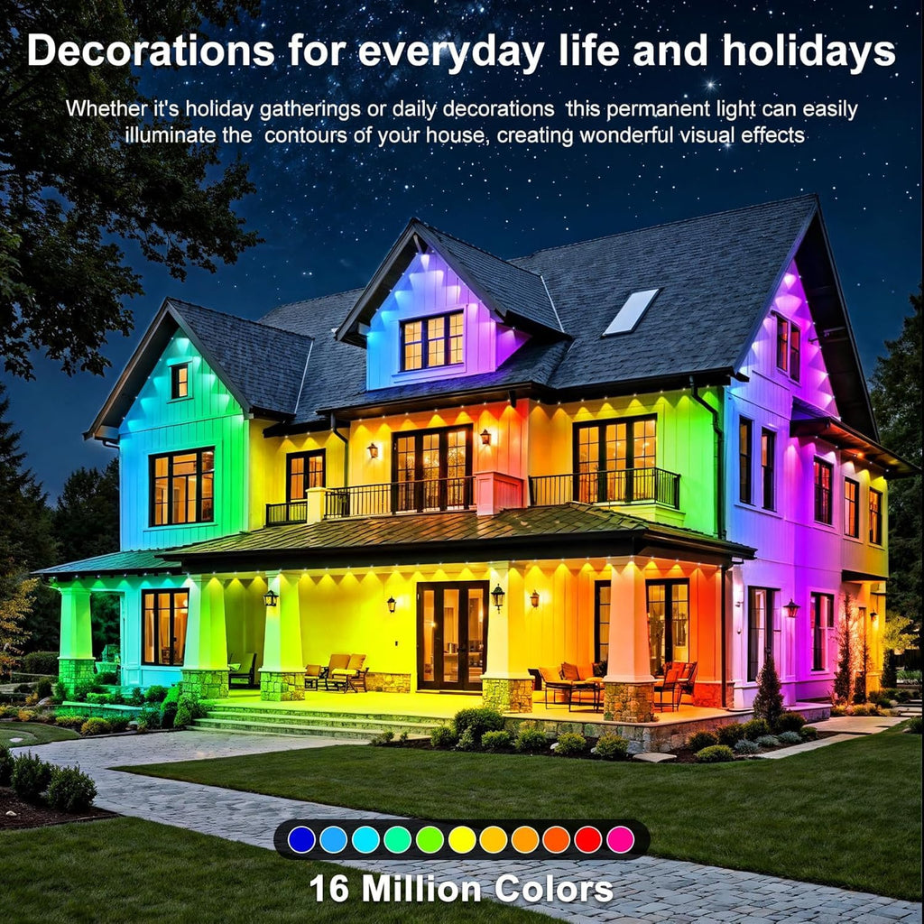 RCUICA 16.4FT LED Neon Rope Lights Waterproof with Smart App Control Remote