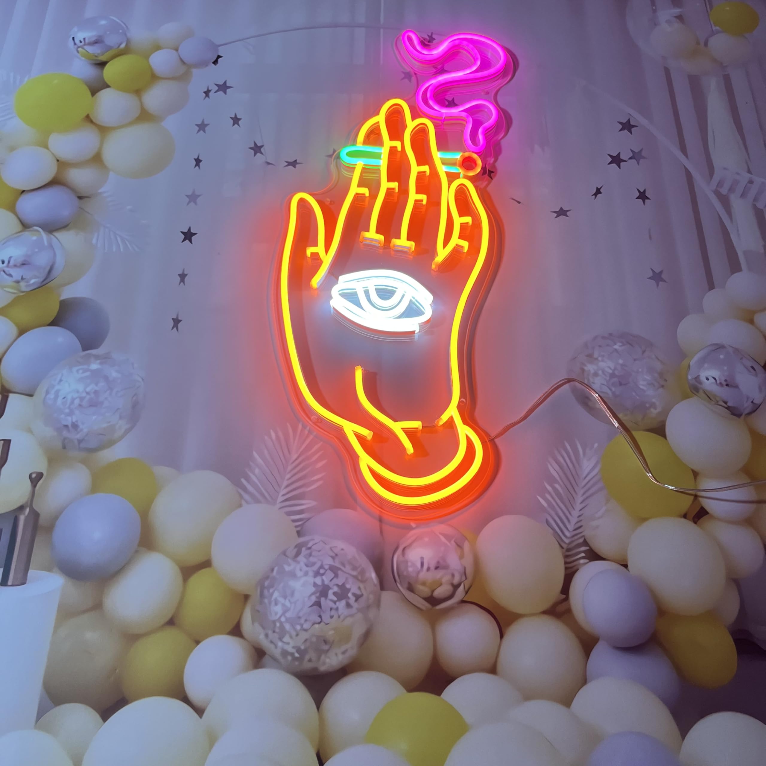 Neon Signs for Wall Decor,Light Up signs for Bedroom Game Room Party Club Decor,Battery box or USB Powered (Style A)