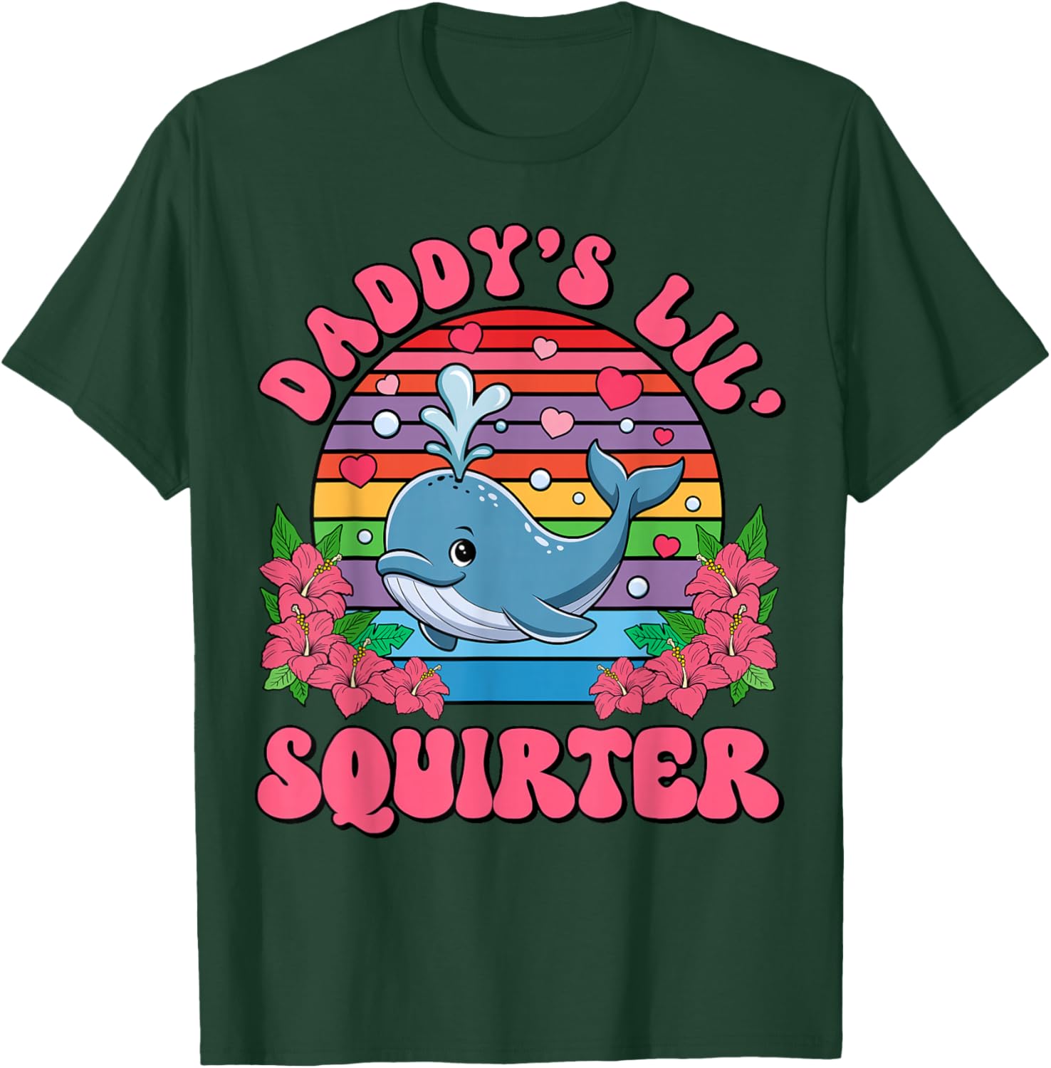 Inappropriate Funny Daddy's Lil Squirter Embarrassing Women T-Shirt