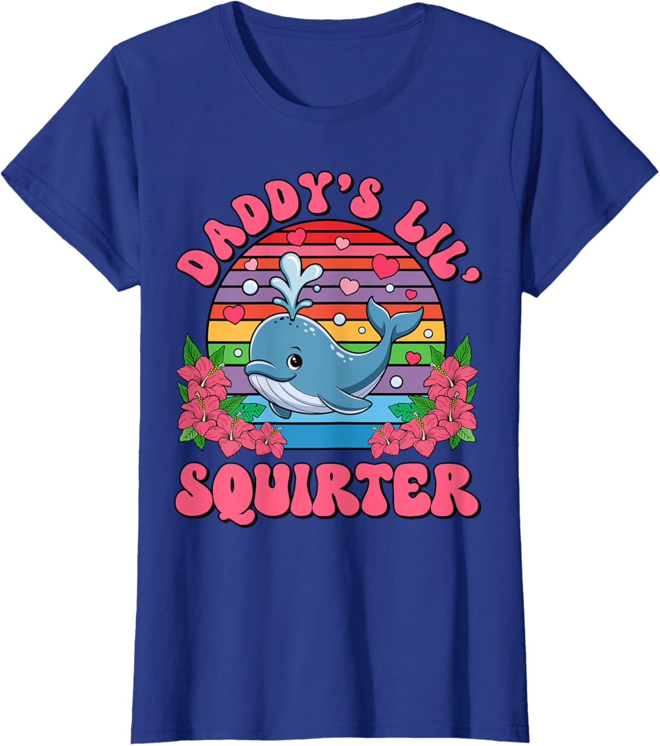 Inappropriate Funny Daddy's Lil Squirter Embarrassing Women T-Shirt