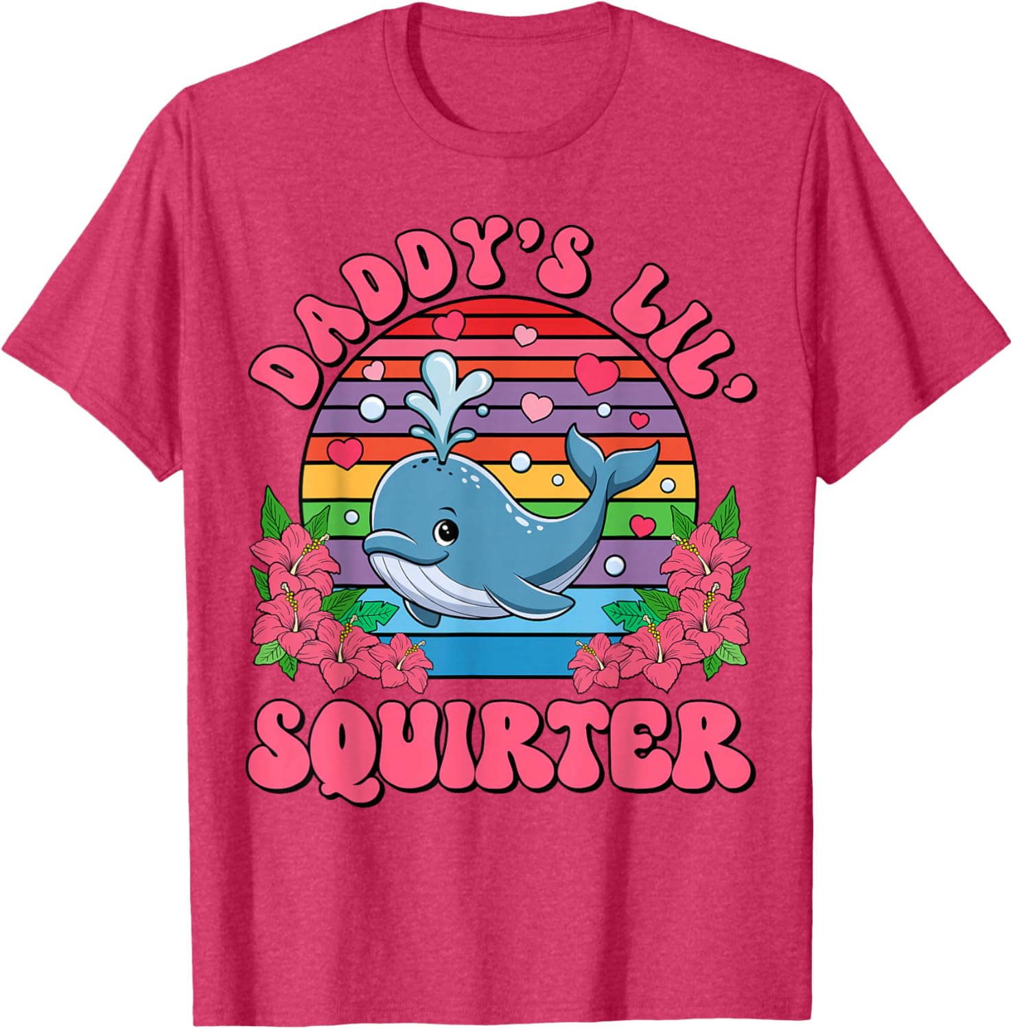Inappropriate Funny Daddy's Lil Squirter Embarrassing Women T-Shirt