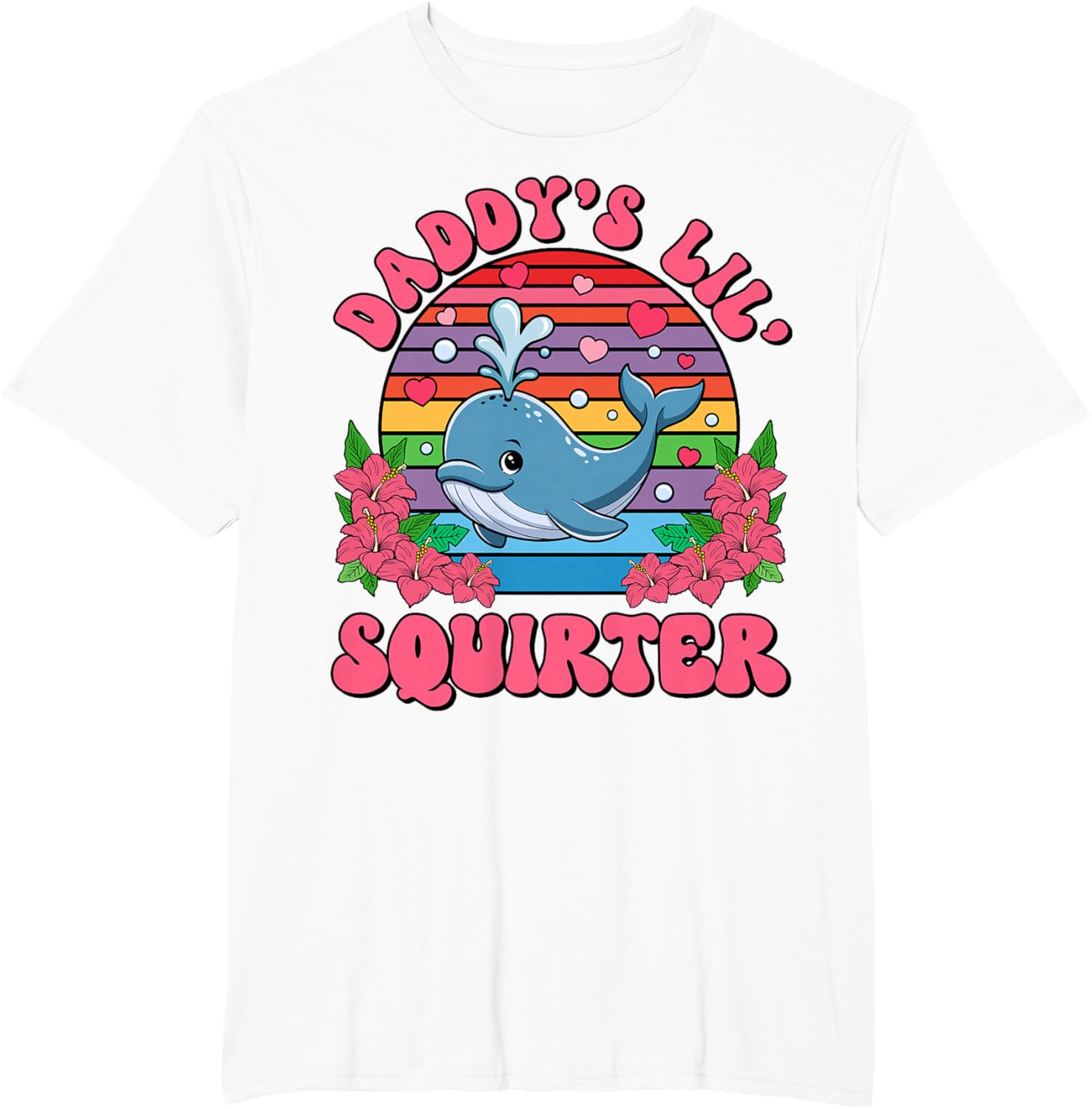 Inappropriate Funny Daddy's Lil Squirter Embarrassing Women T-Shirt