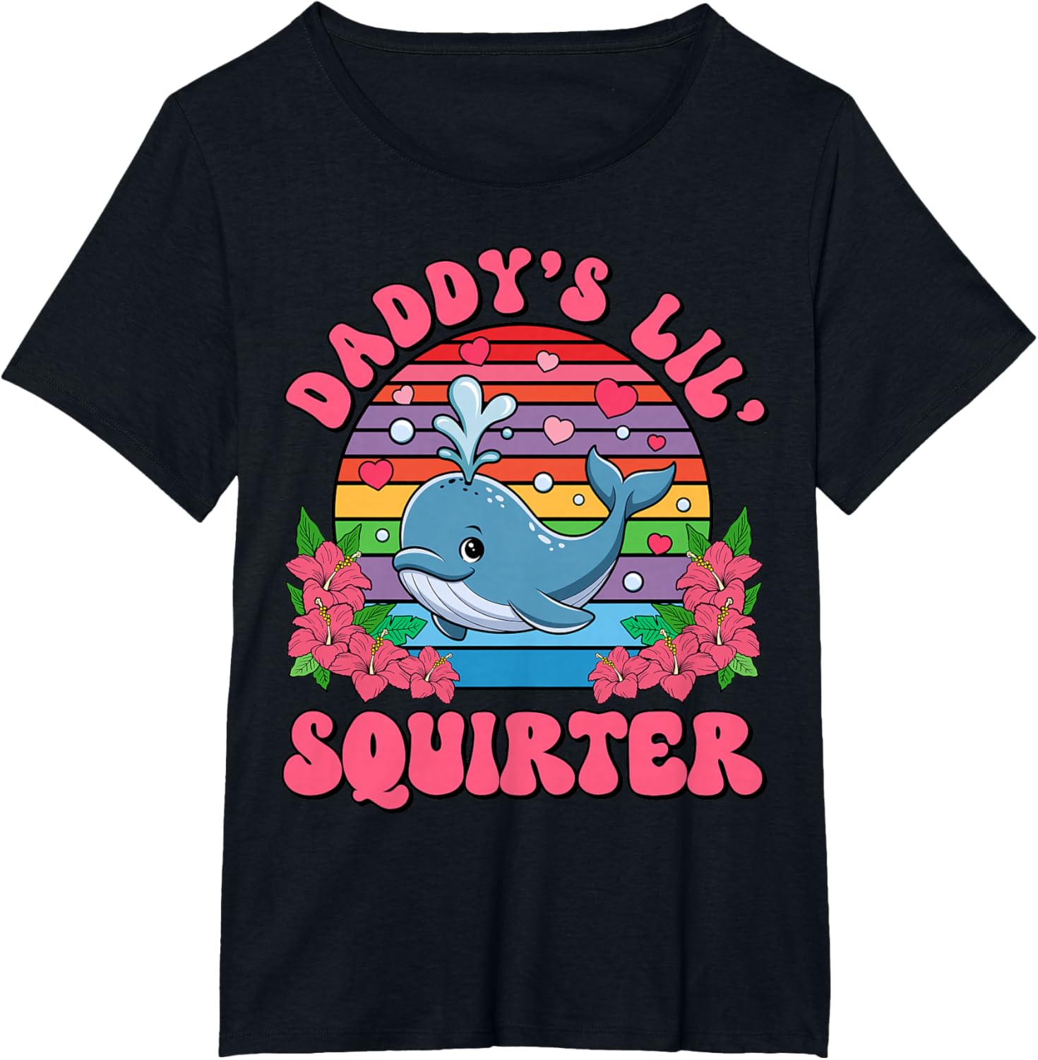 Inappropriate Funny Daddy's Lil Squirter Embarrassing Women T-Shirt