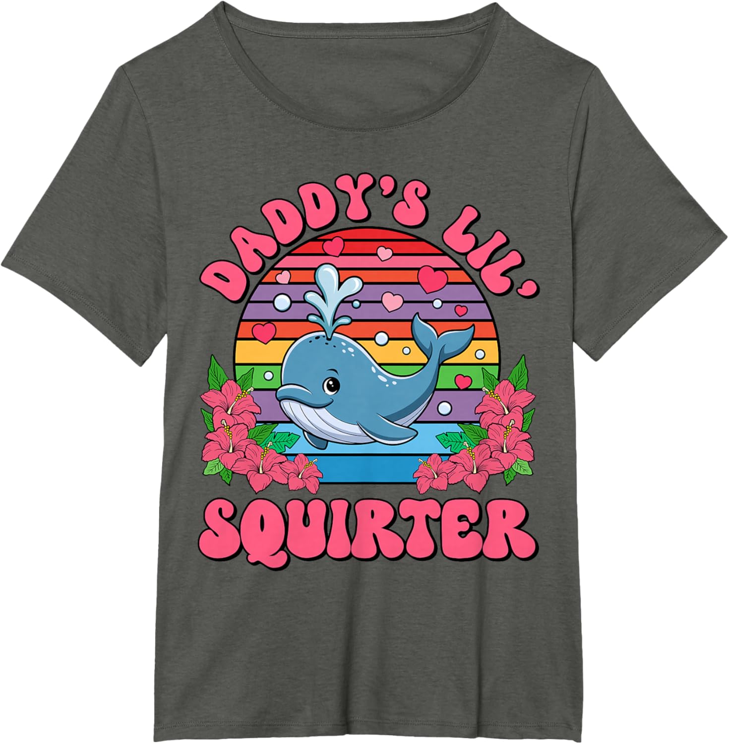 Inappropriate Funny Daddy's Lil Squirter Embarrassing Women T-Shirt