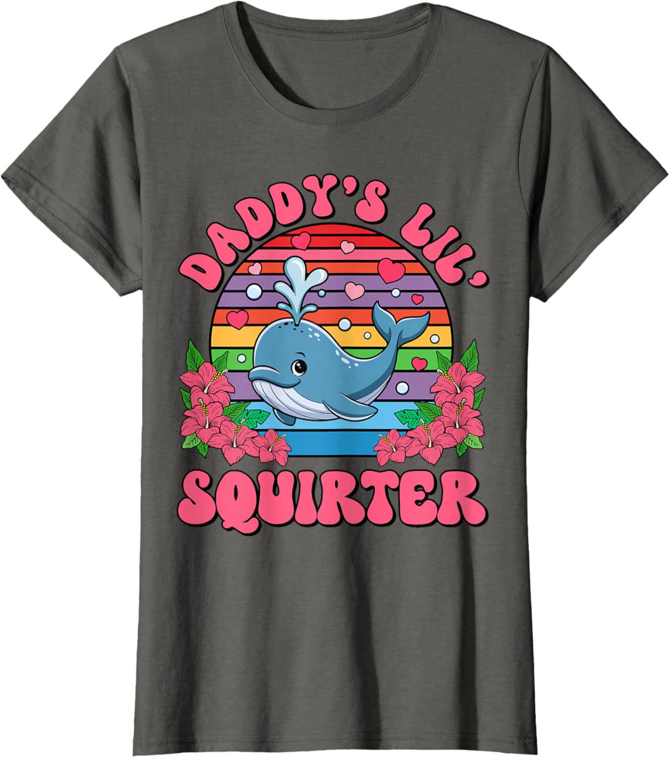 Inappropriate Funny Daddy's Lil Squirter Embarrassing Women T-Shirt