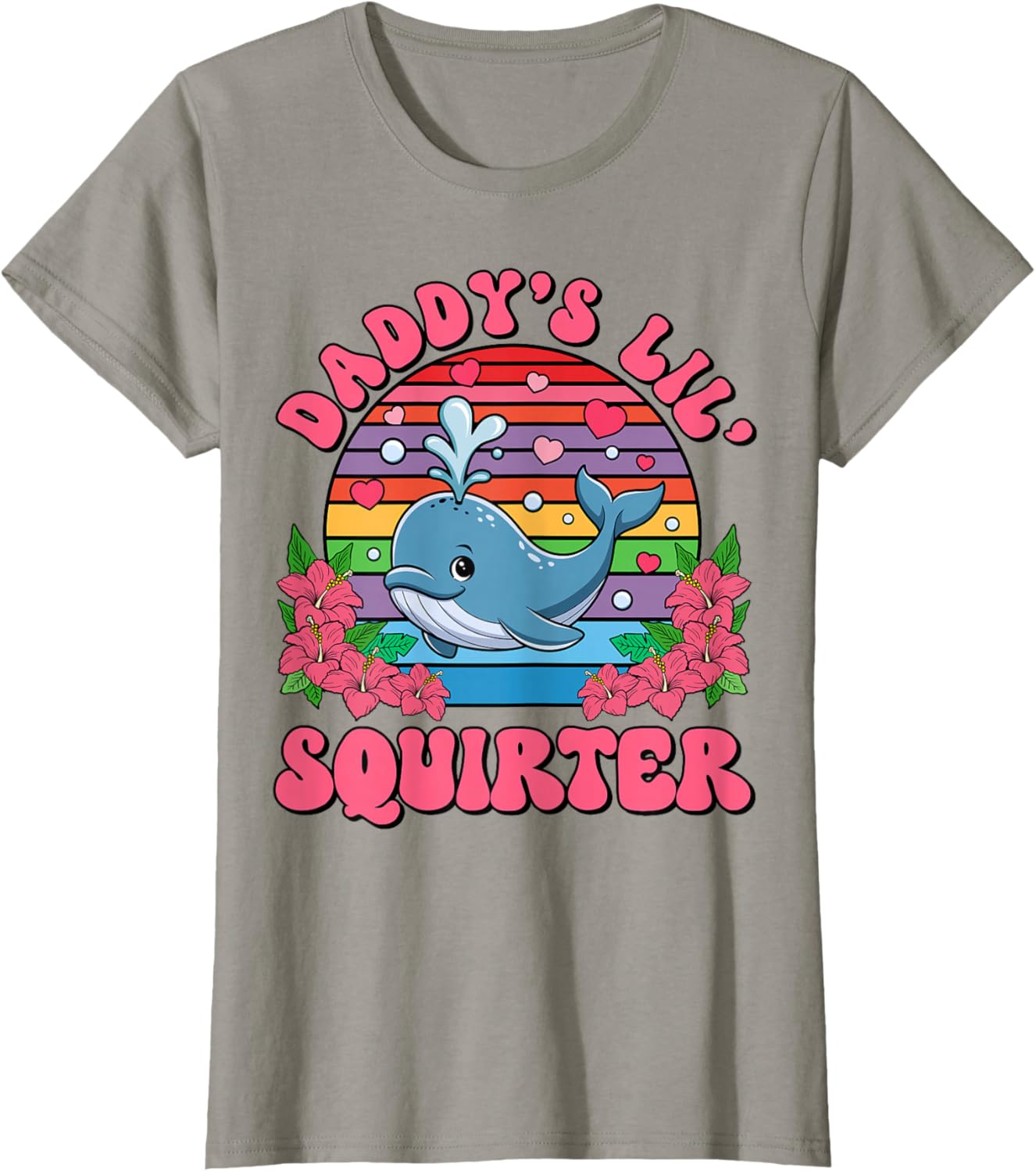 Inappropriate Funny Daddy's Lil Squirter Embarrassing Women T-Shirt