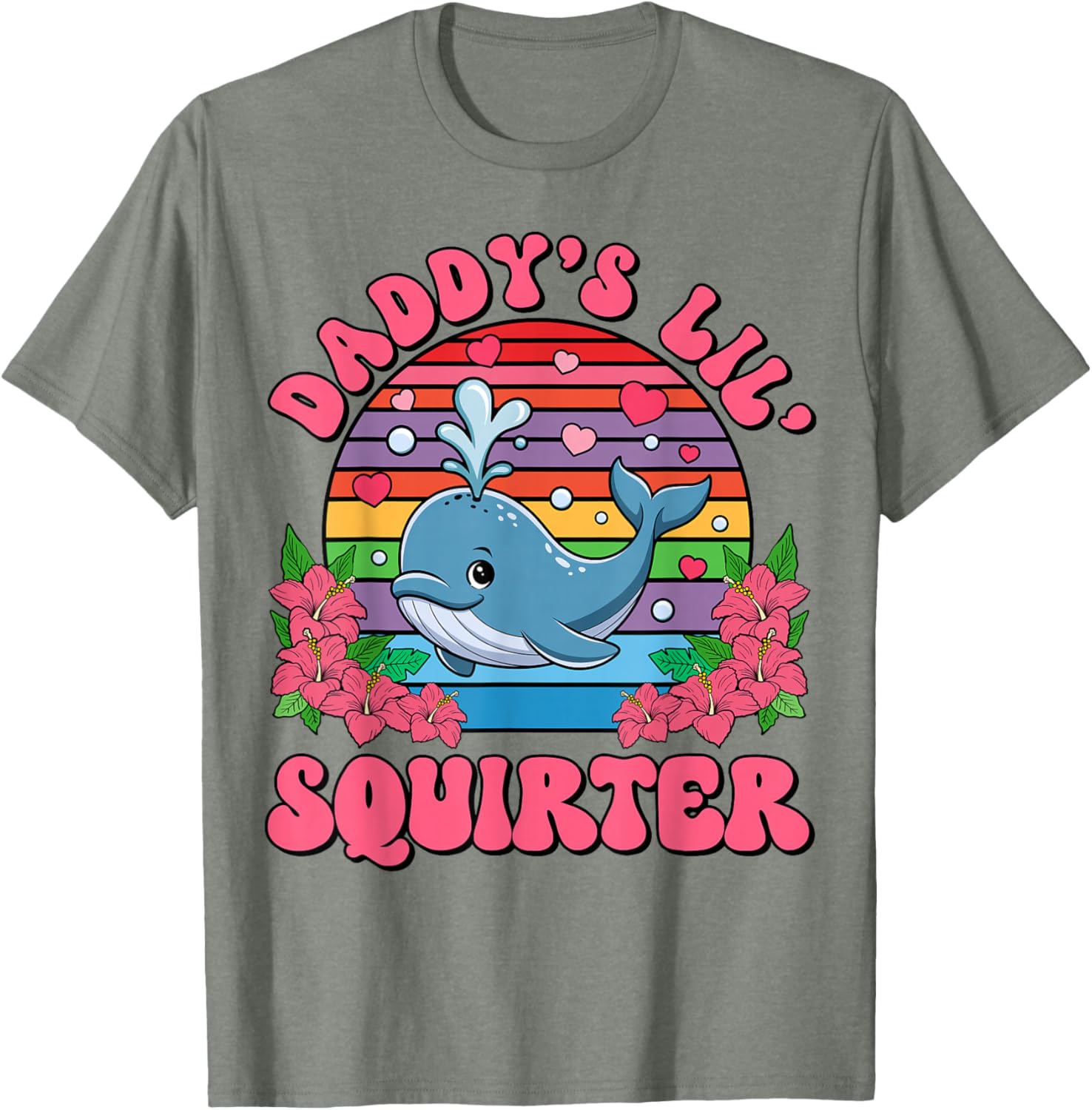 Inappropriate Funny Daddy's Lil Squirter Embarrassing Women T-Shirt
