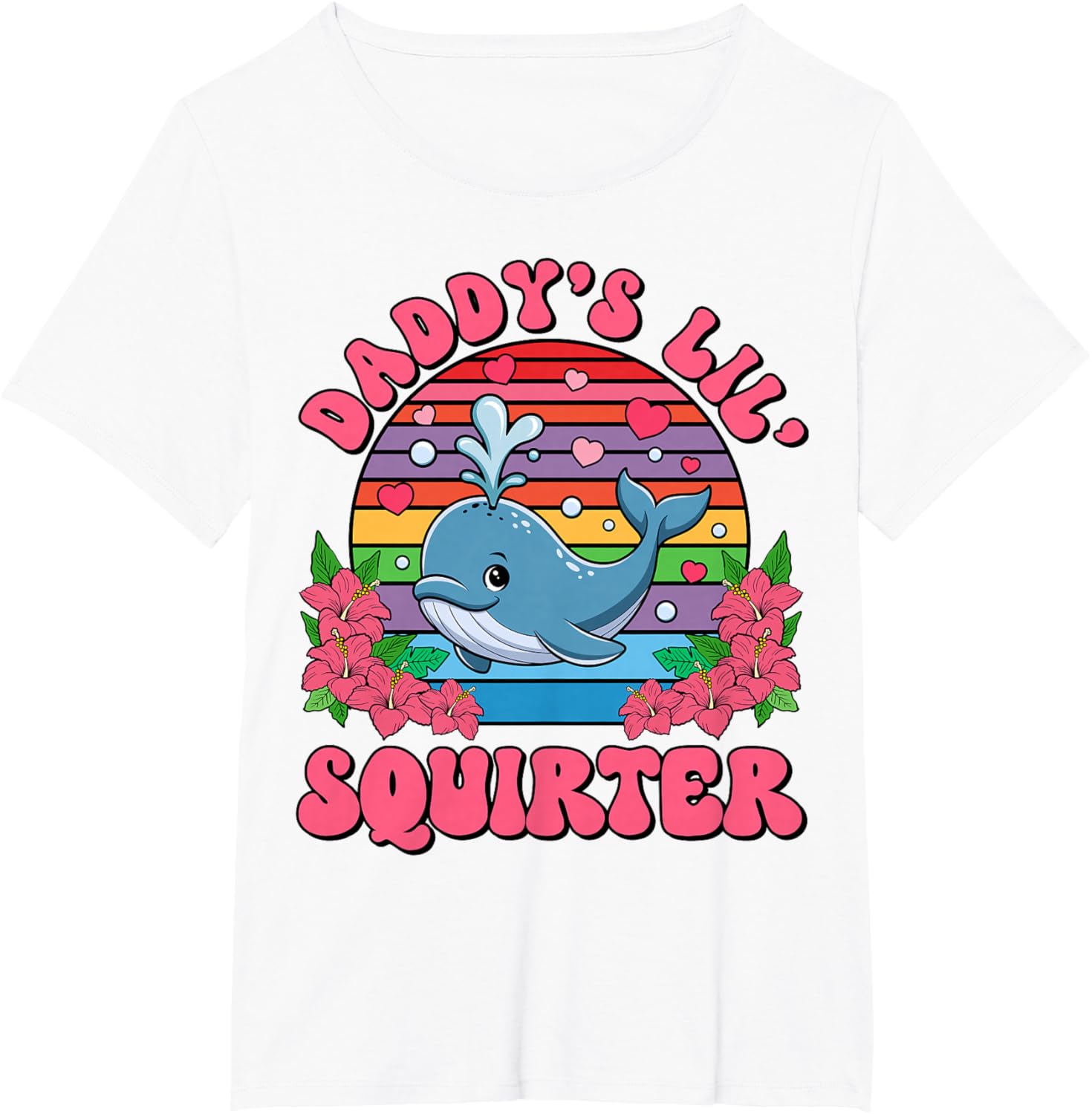 Inappropriate Funny Daddy's Lil Squirter Embarrassing Women T-Shirt