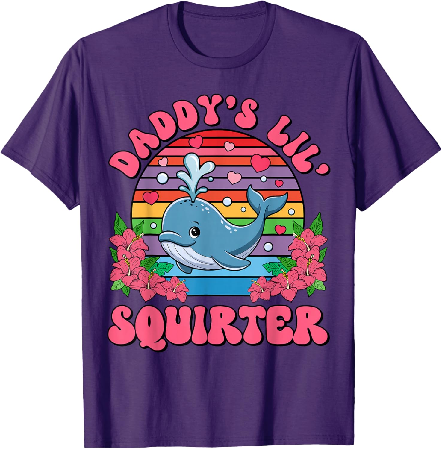 Inappropriate Funny Daddy's Lil Squirter Embarrassing Women T-Shirt