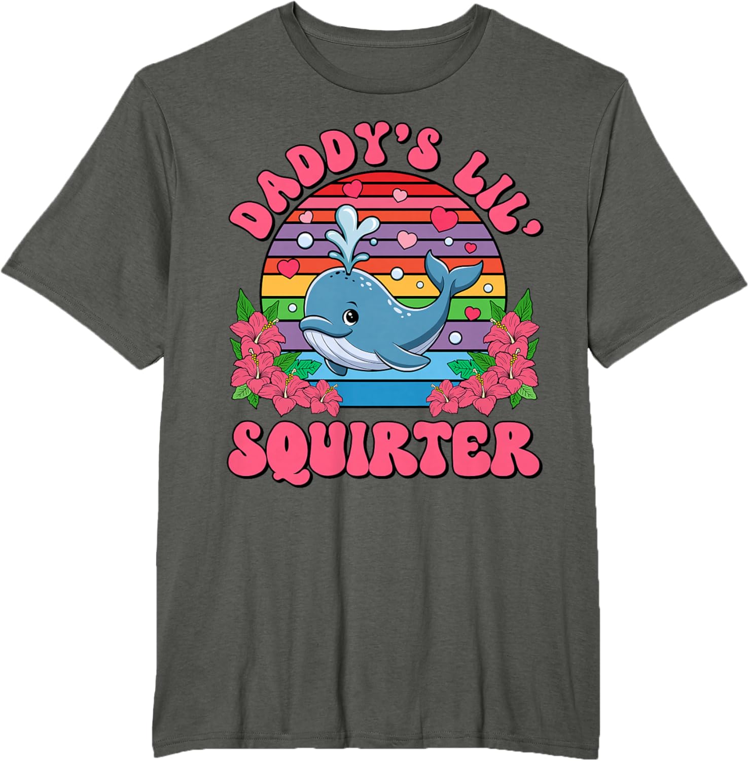 Inappropriate Funny Daddy's Lil Squirter Embarrassing Women T-Shirt