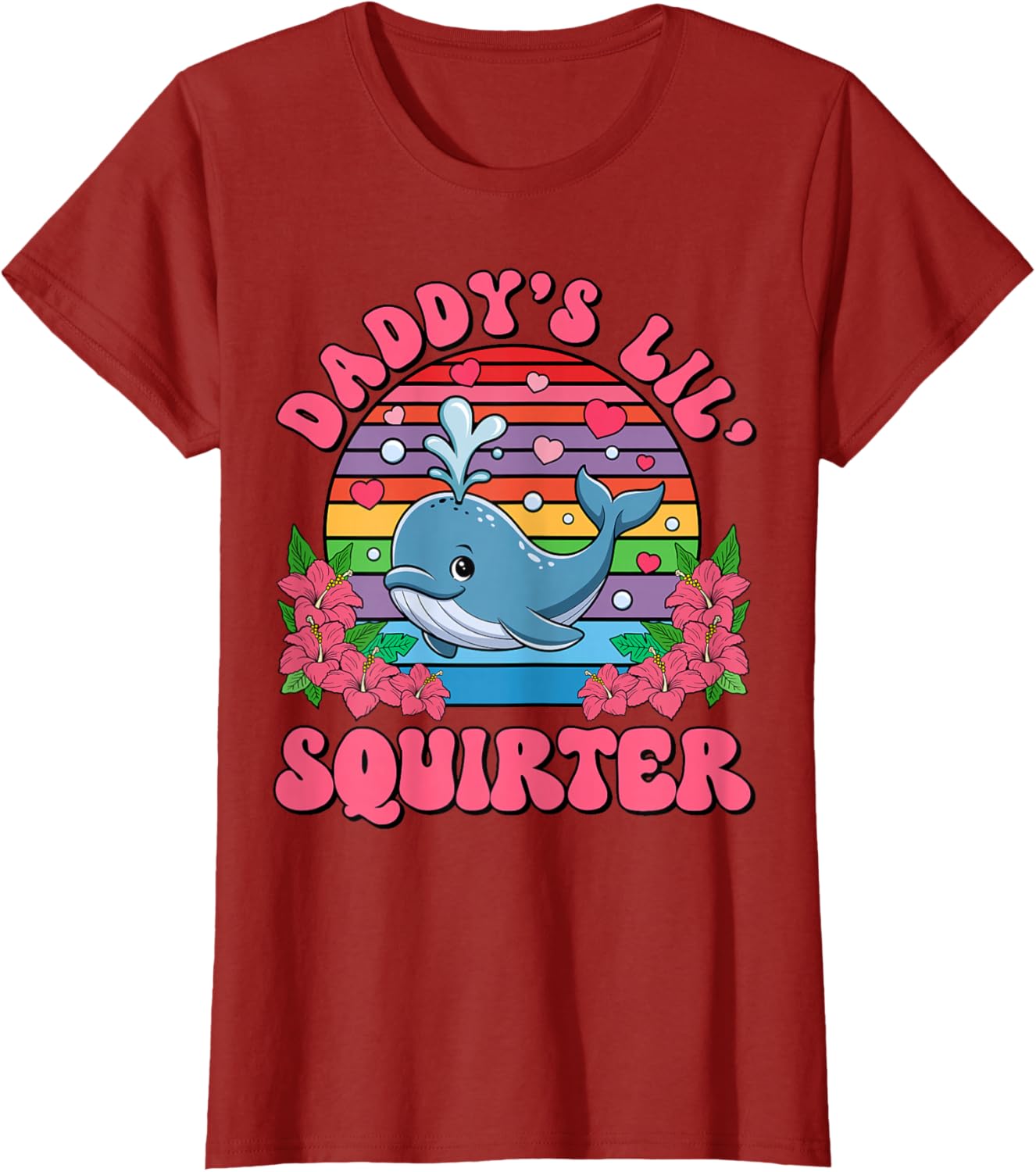 Inappropriate Funny Daddy's Lil Squirter Embarrassing Women T-Shirt