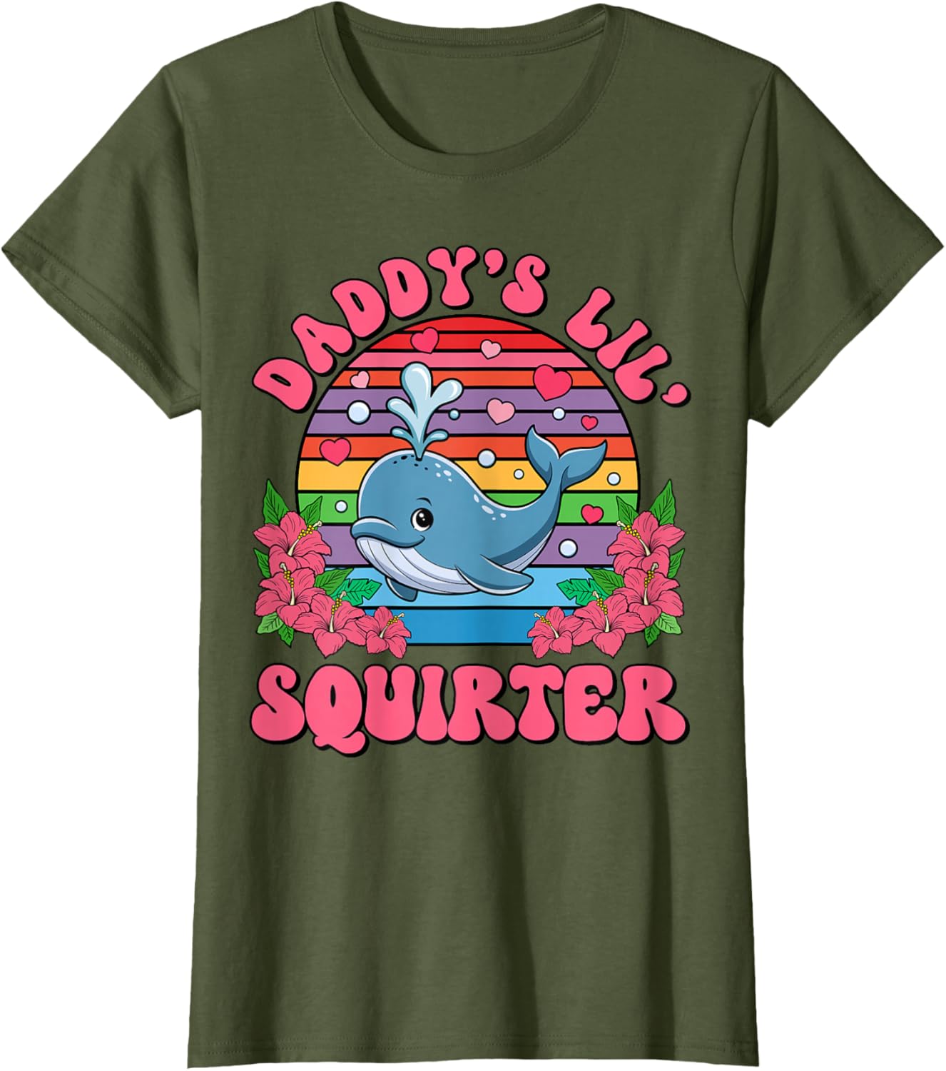 Inappropriate Funny Daddy's Lil Squirter Embarrassing Women T-Shirt