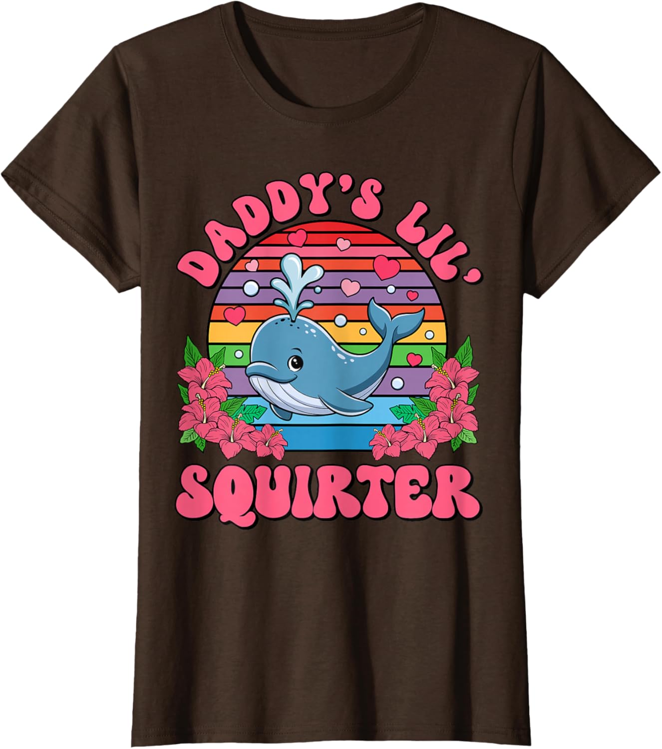 Inappropriate Funny Daddy's Lil Squirter Embarrassing Women T-Shirt