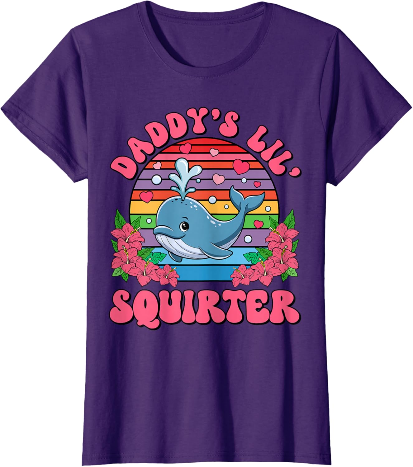 Inappropriate Funny Daddy's Lil Squirter Embarrassing Women T-Shirt