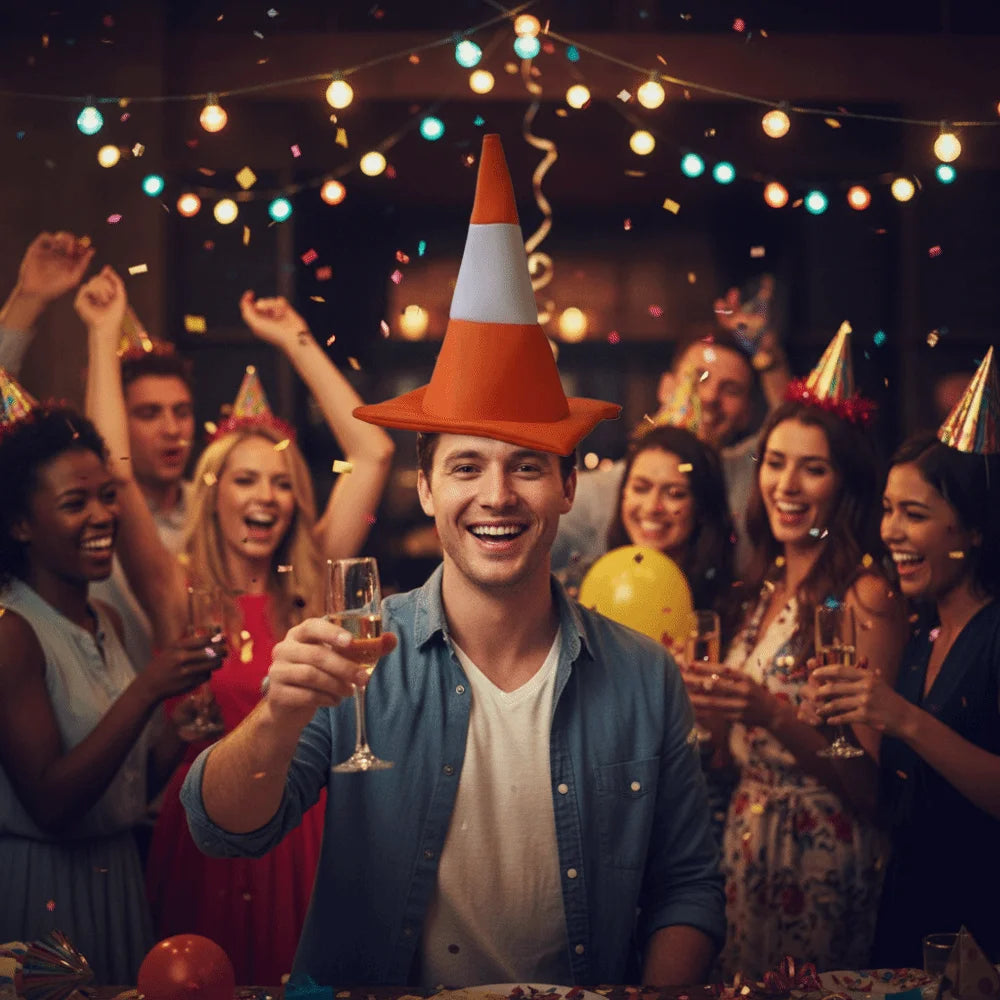 Funny Foldable Traffic Cone Hat