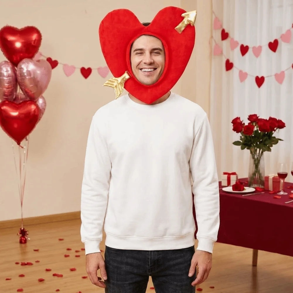Red Heart Shaped Hat