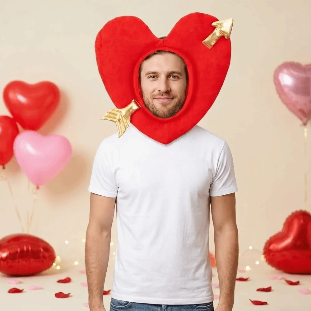 Red Heart Shaped Hat