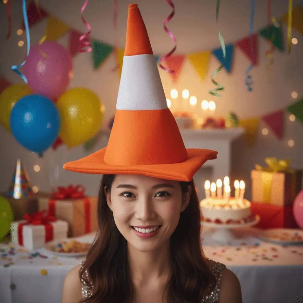 Funny Foldable Traffic Cone Hat