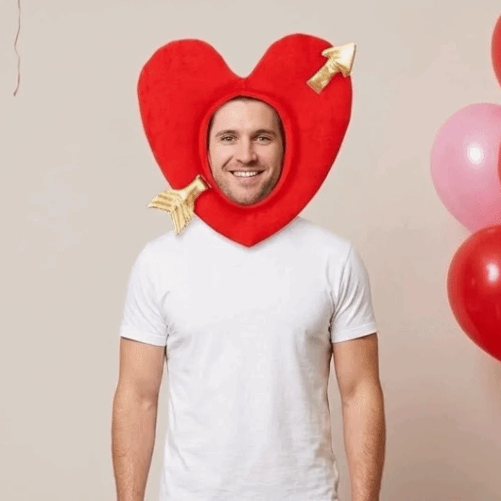 Red Heart Shaped Hat