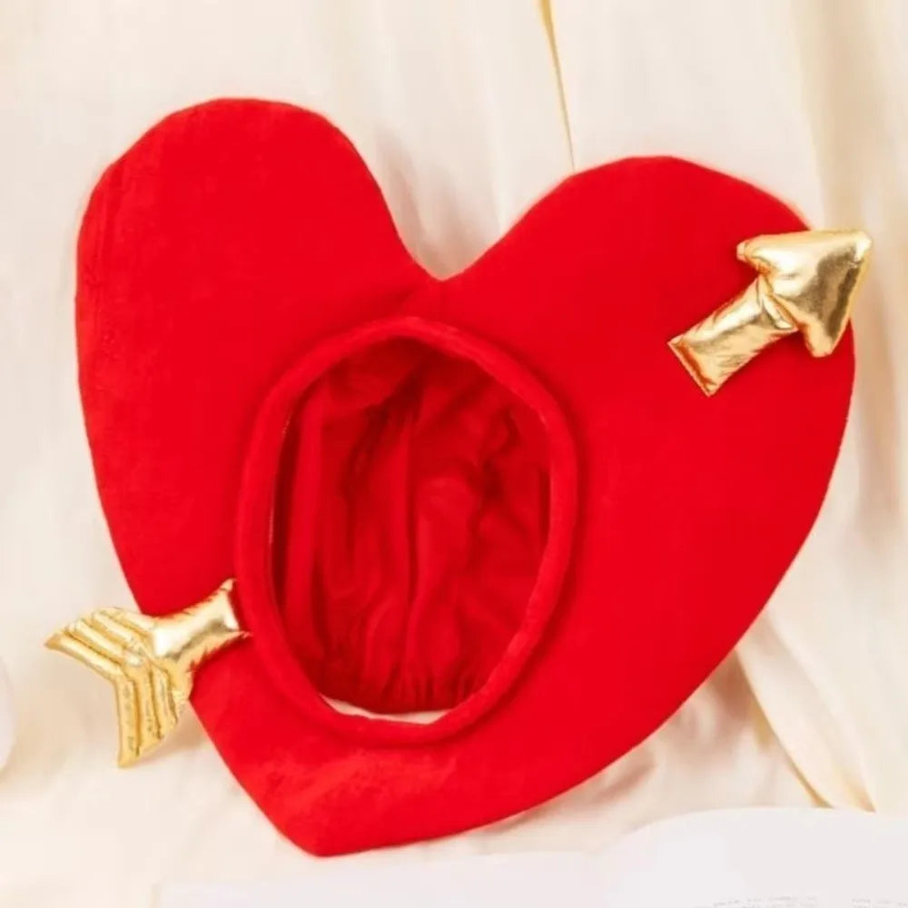 Red Heart Shaped Hat