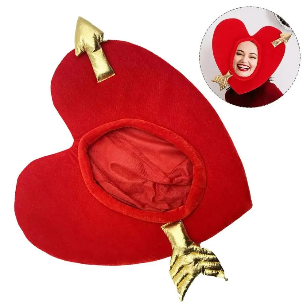 Red Heart Shaped Hat