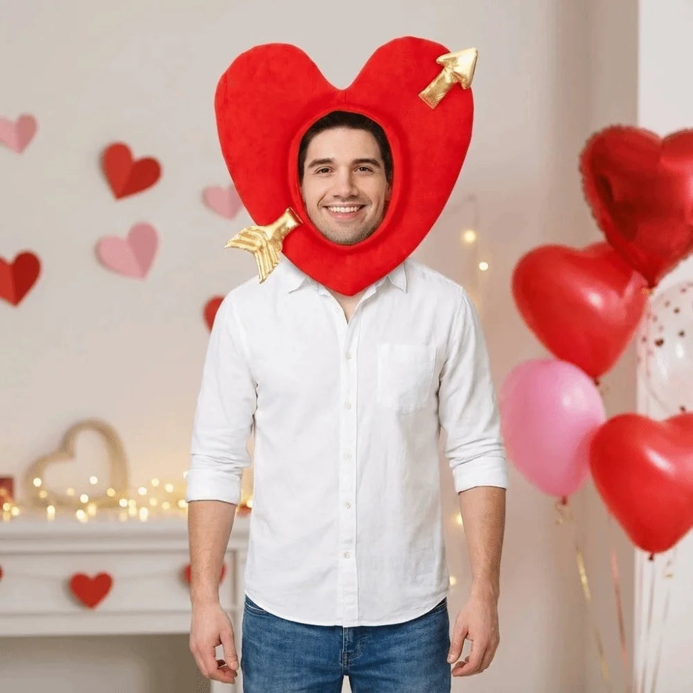 Red Heart Shaped Hat