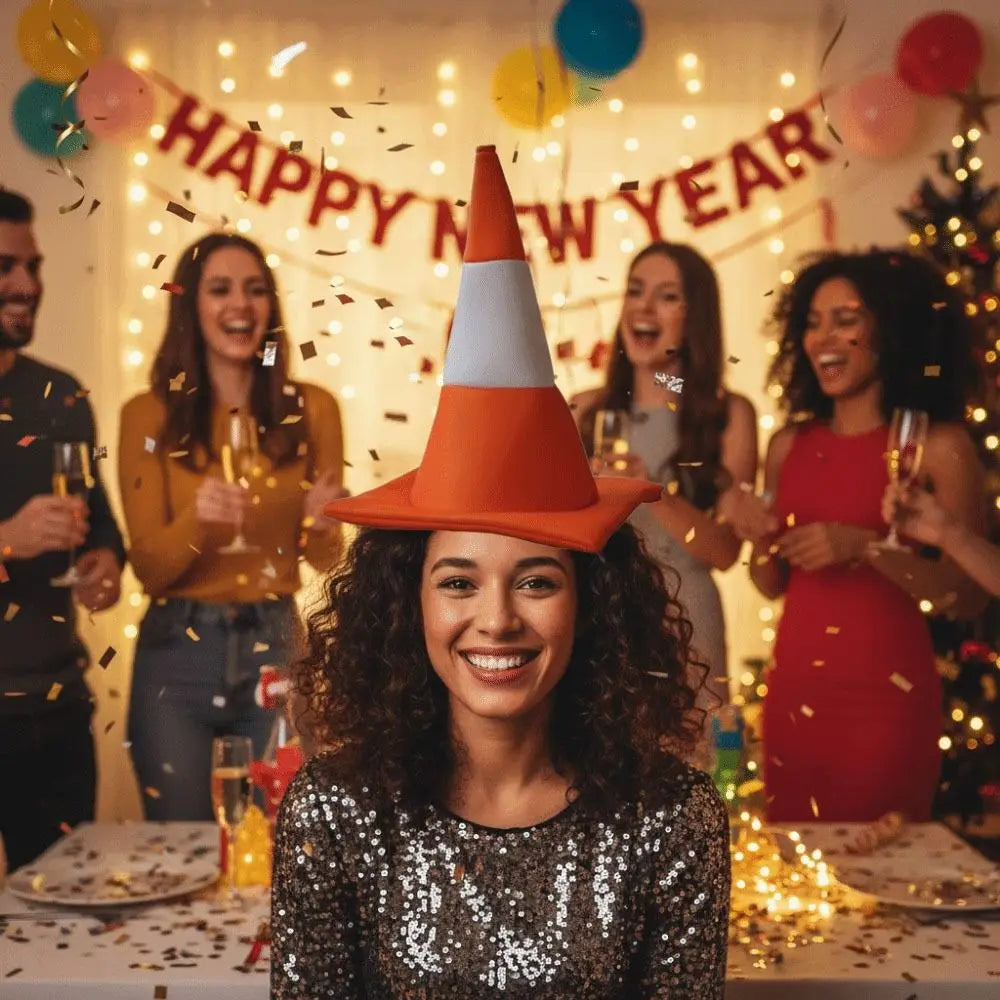 Funny Foldable Traffic Cone Hat