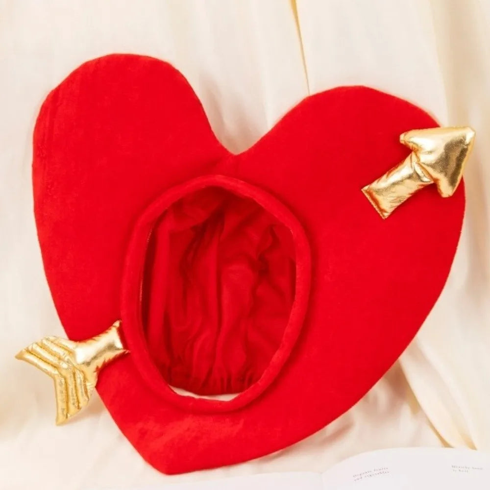 Red Heart Shaped Hat